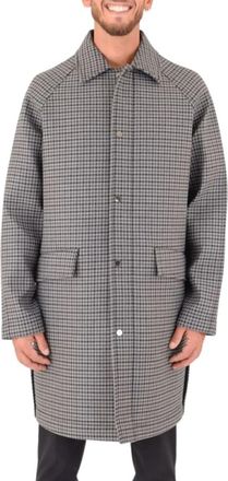 Paolo Pecora Single-Breasted Coat - Heren - Mantel - Groen - M - Polyester - Jassen