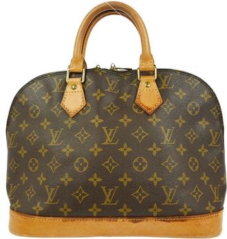 Louis Vuitton Alma Handbag Monogram Canvas Brown Canvas Handbag (Pre-Owned)