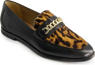 Bernardo Zephyr Chain Loafer in Black Antique/Gato Haircalf at Nordstrom Rack, Size 7.5