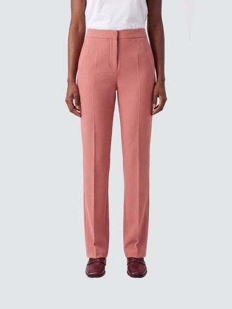 Max Mara Pantaloni skinny a vita alta in cr&ecirc;pe nero