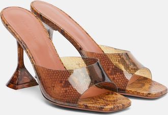 Amina Muaddi Lupita snake-print PVC mules