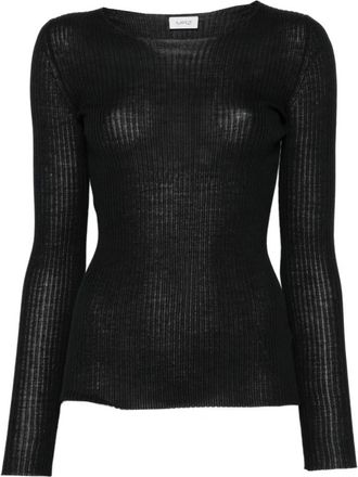 MRZ Mrz, Truien & Vesten, Dames, Zwart, S, Wol, Zwarte Wollen Trui Lange Mouwen