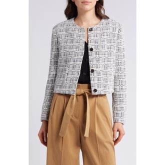 BOSS Janoa Single Breasted Jacket in Sky Captain Tweed at Nordstrom Rack, Size 10