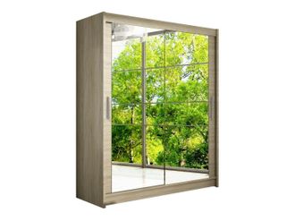 Mirjan24 Mobilier1 - Armario Closico 127, Roble Sonoma, 200x150x58cm, Puertas De Armario: Correderas, N&uacute;mero De Estantes: 0