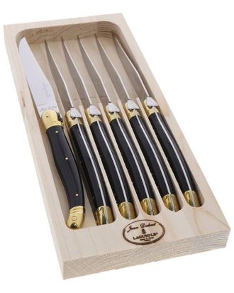 Jean Dubost Set Of 6 Knives In Tray