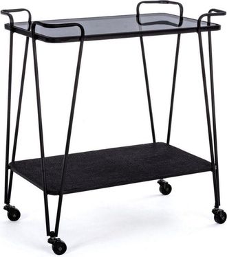 BIZZOTTO Bizzotto - Carrello Zaira in acciaio piano in vetro temperato h 68 cm