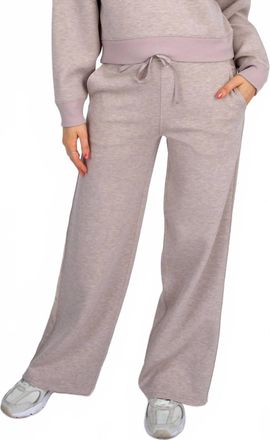 RD Style Erika Drawstring Soft Knit Pant In Taupe Mel