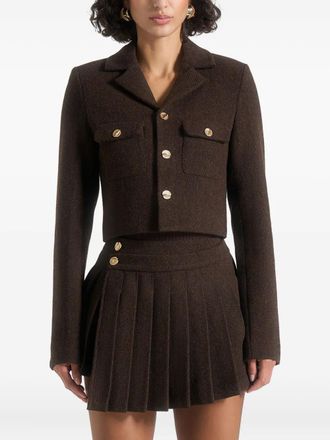 Mani&egrave;re De Voir Daphina tailored wool jacket - women - Wool/Polyester - 16 - Brown