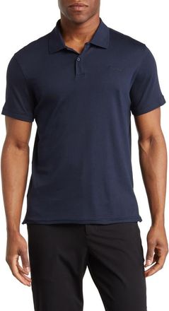 Calvin Klein Liquid Touch Interlock Cotton Polo in Dark Sapphire at Nordstrom Rack, Size Xx-Large