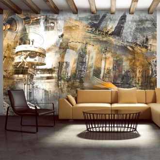 Artgeist Fotomurale - Berlino - Collage (arancione) - 350x245