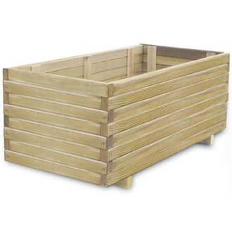 vidaXL Arriate Elevado Rectangular Madera 100x50x40 Cm Vidaxl