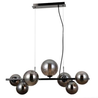 Netlighting Canello Modern 7 Light Bar Pendant Ceiling Light G9 in Black