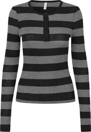 Sams&oslash;e & Sams&oslash;e Sadodo LS Top - Dames - Longsleeves - Grijs - M - Wol - Tops