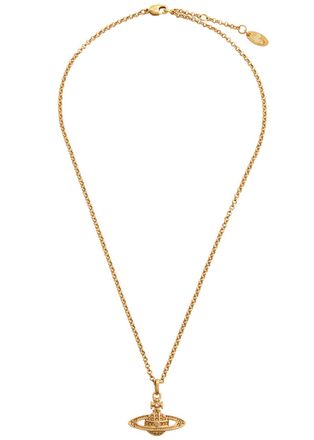 Vivienne Westwood Mini Bas Relief Embellished orb Necklace - Gold - One Size
