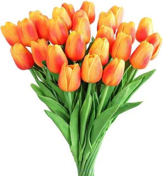 OEM Ramo De Tulipanes Artificiales - Aspecto Realista - Ideal Para Decoraci&oacute;n - 20 Tallos - Estilo A