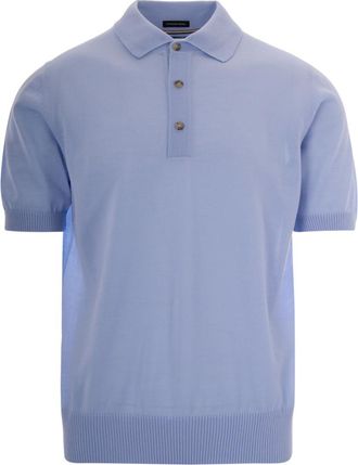 HUGO BOSS Light Blue Solid Shirt Collar Polo