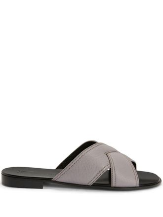 Giuseppe Zanotti Flavio crossover-straps leather sandals - Grey