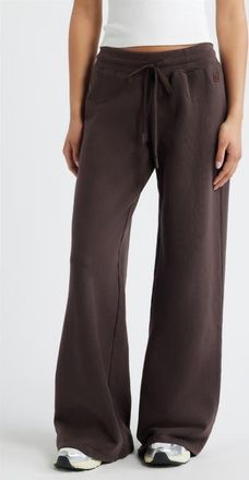 Princess Polly Dodie Wide Leg Cotton Pants in Washed Brown at Nordstrom, Size 10