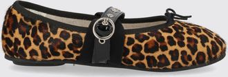 Repetto Ballerine Mary Jane in cavallino con stampa animalier e fiocco