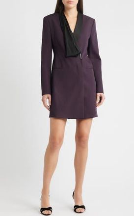 BOSS Danjana Long Sleeve Virgin Wool Blazer Dress in Dark Carmine at Nordstrom Rack, Size 4