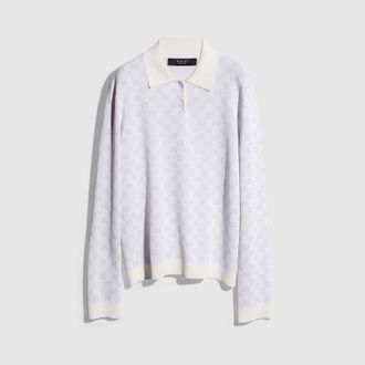 Gucci Fine Knit Viscose GG Jacquard Sweater, White, Ready-to-wear