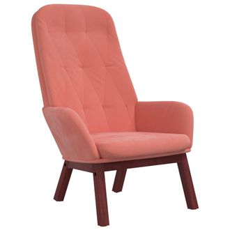 vidaXL Sedia Relax Rosa In Velluto - Vidaxl