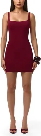 Naked Wardrobe Tank Minidress in Sangria at Nordstrom, Size X-Large