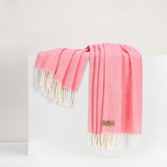 Lands Downunder Italian Herringbone Throw in Bubble Gum at Nordstrom