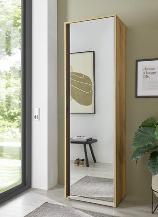 Inosign Garderobenschrank »GiRON/CiTY, moderner Garderobenschrank, Kleiderschrank mit Stauraum« Spiegeltür, Teleskopauszug, Tür beidseitig montierbar, 60 cm b