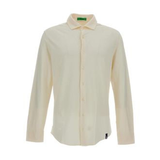Drumohr Camicia Collo Francese - Heren - Casual Overhemden - Wit - 2XL - Overhemden
