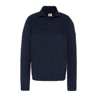 Schott NYC Camionneur Sweater - Heren - Truien - Blauw - Maat: S Wol