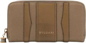 Bulgari Pre-owned Vintage Long Wallet (bi-fold) - Dames - Vintage Accessoires - Bruin - ONE Size - Leer - Vintage