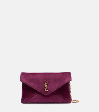 Saint Laurent Borsa a tracolla Cassandre Small in suede