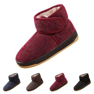 Generic Womens Winter Snow Boots Size 7 with Hook and Loop Closure, Slip Resistant Outdoor Shoes, Women Men Outdoor Comfortable Warm Fur Lined Boots for Cold 