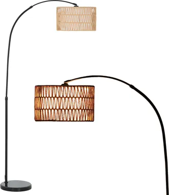 HOMCOM Floor Lamp for Living Room - Standing Lamp with Foot Switch - Black | TJ Hughes