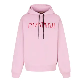 Marni Hoodies, male, Pink, Size: L Marni Sweaters Pink