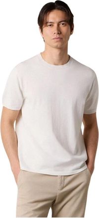 Brooks Brothers Gemerceriseerd katoenen T-shirt - Heren - Ronde hals truien - Wit - 2XL - Katoen - Truien & Vesten