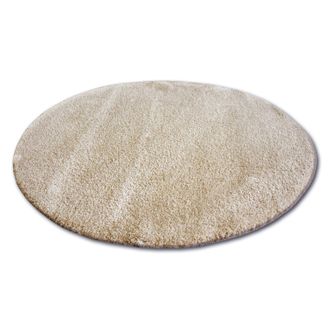 RugsX Rugsx - Alfombra C&iacute;rculo Shaggy Micro Color Caramelo Beige Circulo 100 Cm