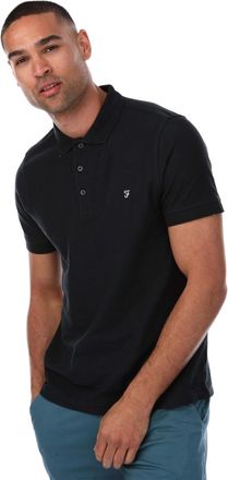 Farah Heren Cove Poloshirt met Korte Mouwen (Marine)