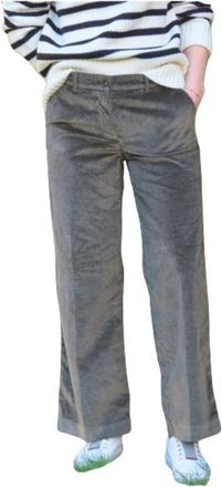 Mason's Wijde Corduroy Broek - Dames - Wijde Broeken - Groen - L - Katoen - Broeken