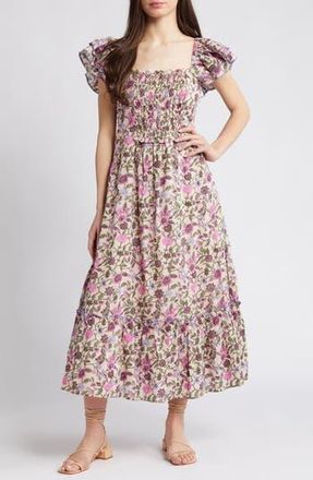 Cleobella Anika Floral Organic Cotton Voile Maxi Dress in Kaia Print at Nordstrom Rack, Size X-Large