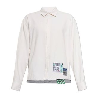 Dsquared2 Camicia in Cotone con Patch Logo - - Shirts - Uomo - Beige - L