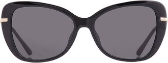 Michael Kors St Croix Dark Grey Cat Eye Ladies Sunglasses MK2230U 300587 56