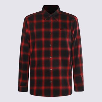 Diesel Black And Red Cotton Shirt