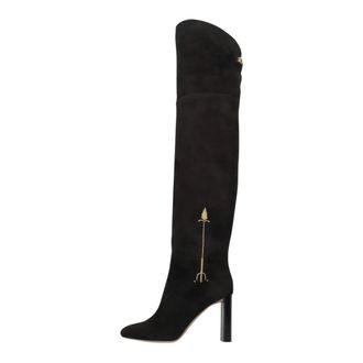 Maisons Skorpios Marylin Dijkhoge Laarzen - Dames - Over de knie laarzen - Zwart - 37 EU - Leer - Schoenen