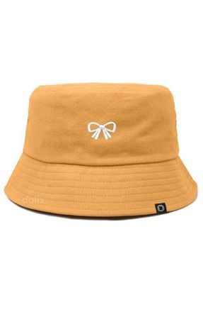 Dalix Bow Bucket Hat in Golden Cream at Nordstrom, Size X-Large