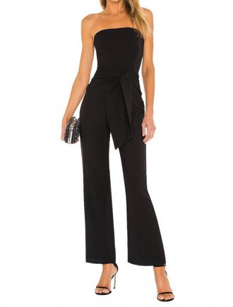 Superdown Jordan Tie Waist Jumpsuit In Black