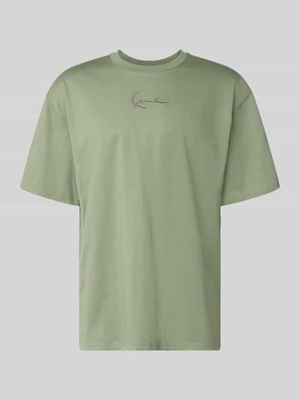 Karl Kani T-Shirt mit Logo und Rundhalsausschnitt in Oliv, Gr&ouml;&szlig;e XXL