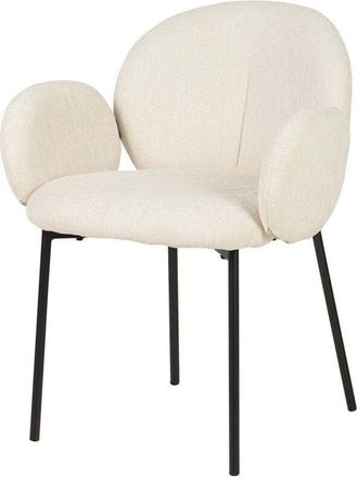 Adda Home Adda Home - Silla Metal Poliester Beige Negro 59x62x80 Cm