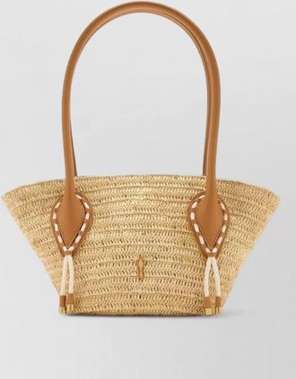 Christian Louboutin venus mini raffia beach bag